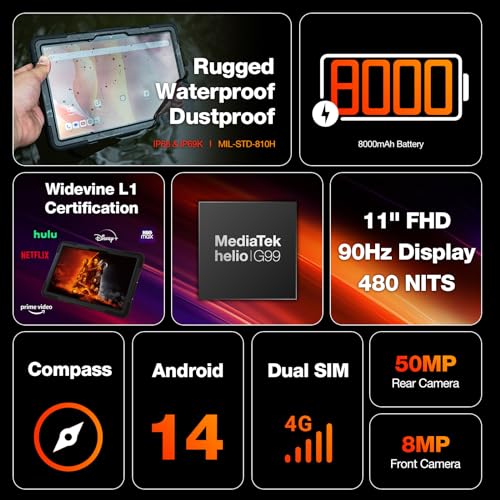 11" Android Tablet 4G LTE Dual SIM with MTK G99