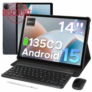 DOOGEE Tab E3 Max 14 Inch Tablet Android 15 Gaming Tablet with Keyboard