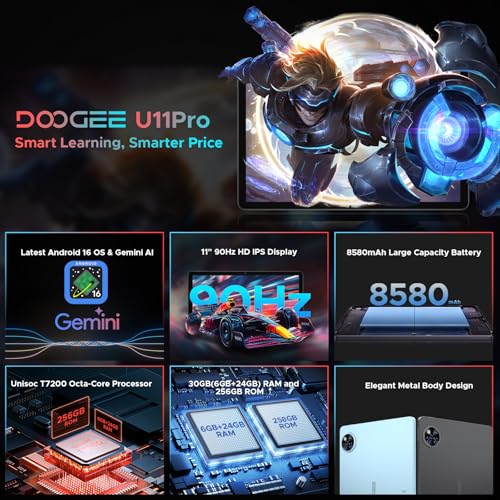 Gemini AI Android Tablets Octa-Core 30GB RAM 256GB ROM(TF 2TB)