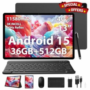 PIXPEAK 3K Tablet 13 Inch & Android 15