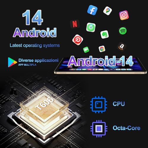 Android 14 Tablets with 20GB RAM + 128GB ROM