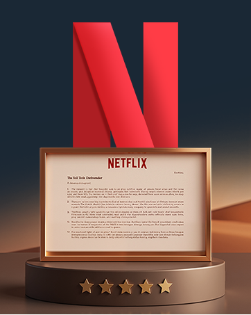 Text reads 'TOPTRO A1'. Digital display showing Netflix, YouTube, and Amazon Prime Video logos against dark background.
