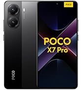Text reads 'POCO X7 Pro'. Smartphone with distinctive yellow and black design, dual rear camera system, and POCO branding on side panel.