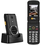 AGM M9 Feature Phone, 4G LTE Unlocked Dual SIM, 3 Card Slots/128GB TF Expand, Large Buttons & Fon...