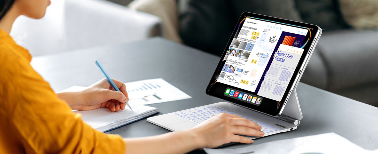 a person is using a tablet computer.