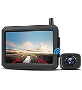 Solar-branded European license plate frame with integrated camera and 7.2-inch wide screen HD monitor displaying an off-road truck.