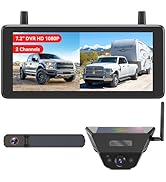 AUTO-VOX Solar Wireless Reversing Camera: 1s Magnetic Install, 1080P HD, IP69K Waterproof, No Wir...