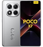 Text reads 'POCO X7'. Smartphone featuring yellow and black design with triple rear camera setup, POCO branding on side panel.