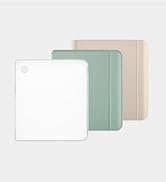 Two folded wallet or card holder designs shown side by side - one in dark green and one in pink, featuring minimal geometric designs.