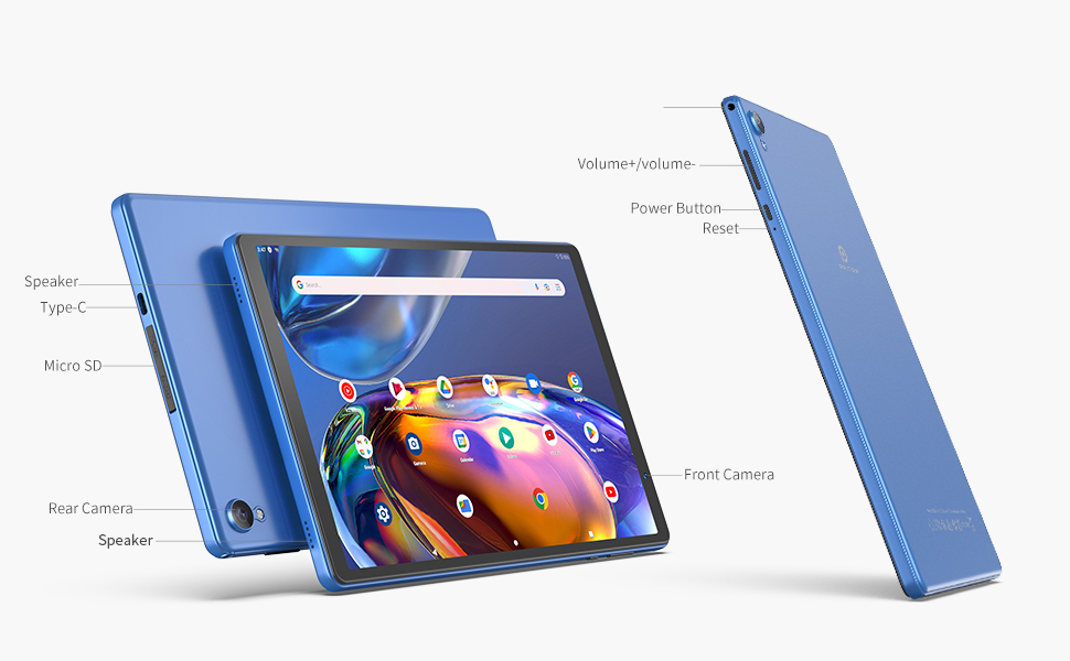 man holding a blue tablet in his hands