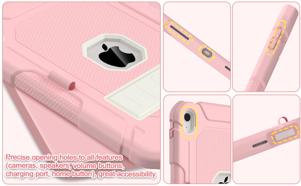 ipad 10 shockproof pink case
