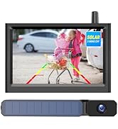 Text reads '7.3 INCH DVR'. Multiple views of a vehicle rearview mirror with integrated display screen and camera system, showing both interior and exterior mounting positions.