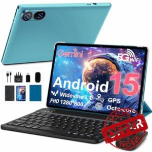 YESTEL Tablet 10 Inch Android 15 with Gemini AI