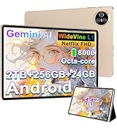 JVVQTB Newest Tablet 10 Inch Android Quad Core 12GB RAM + 128GB ROM (1TB TF) | WiFi 5G | FHD | Bl...