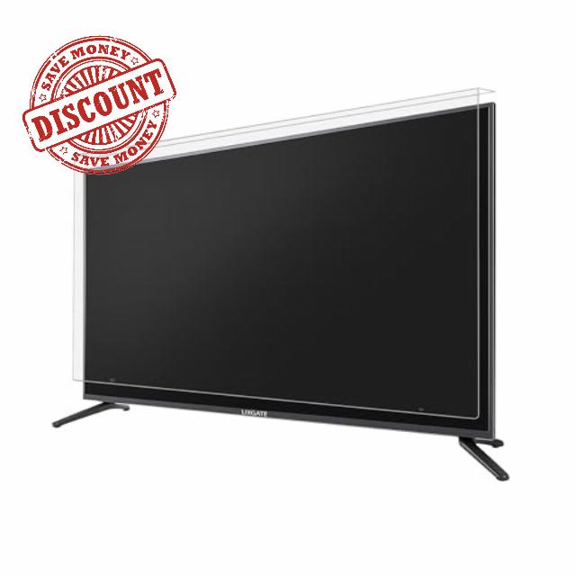 Lixgate Shatterproof TV Screen Protector – 100% Clear Design That Doesn’t Affect Picture Quality – Child and Pet Friendly – Universal Fit for LCD