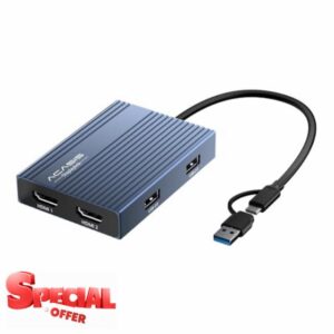 Acasis USB C to Dual HDMI DisplayLink Adapter