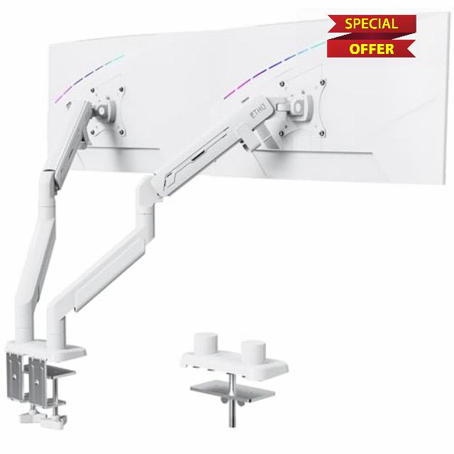 ETHU Heavy Duty Dual Monitor Arm with Gas Spring
