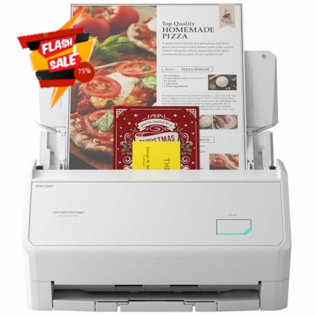 ScanSnap iX2400 (White) A4 Scanner - Ultra-Fast 45ppm Duplex Scanning