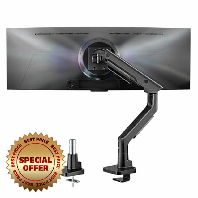 monTEK Heavy Duty Monitor Arm for 17–57” Ultrawide Screen up to 27KG