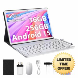 10 Inch Android 15 Tablet with 5G WiFi & WiFi 6