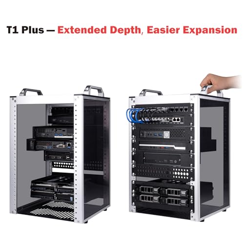 260mm Depth Mini Rack with Rack Shelf & Blank Panel