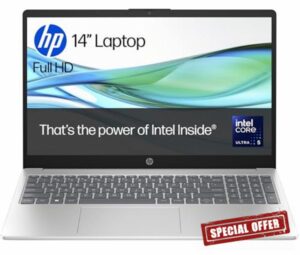 HP 15.6" Laptop | Intel® Core™ Ultra 5-125H Processor | 16GB RAM | 512GB SSD | Intel® Arc™ Graphics | FHD IPS Anti-glare Display | Up to 10 Hrs Battery | Windows 11 | Fast charge | 15-fd1001sa