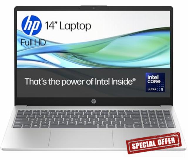 HP 15.6" Laptop | Intel® Core™ Ultra 5-125H Processor | 16GB RAM | 512GB SSD | Intel® Arc™ Graphics | FHD IPS Anti-glare Display | Up to 10 Hrs Battery | Windows 11 | Fast charge | 15-fd1001sa