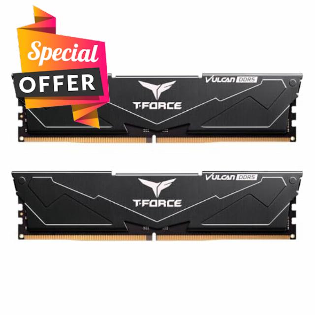 T-FORCE VULCAN DDR5 Desktop Gaming Memory 32GB (2x16GB) 6000MHz CL30
