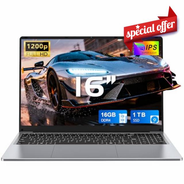 16 inch Laptop Celeron N150 up to 3.6 GHz