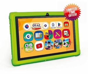 Clementoni Clempad 16795 Tablet for Children Aged 3-6 Years Learning Technology (10 Inches) IPS HD Screen Memory 32GB RAM 2G Android 13 Italia