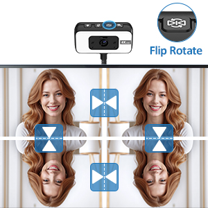 Interface controls showing icons for Privacy Shutter and Mute functions, displayed with clear symbols against a white background.