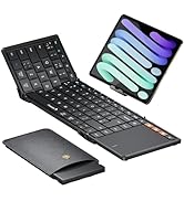 ProtoArc XK01 Foldable Bluetooth Keyboard with Number Pad - Full-Size Portable Wireless Folding K...