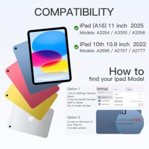 Magnetic Detachable Cover Wireless Keyboard for iPad 11th 2025 10th 2022 (11/10.9 inch)