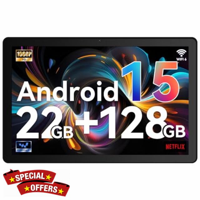 Whitedeer Tablet Android 15 Octa-Core Processor