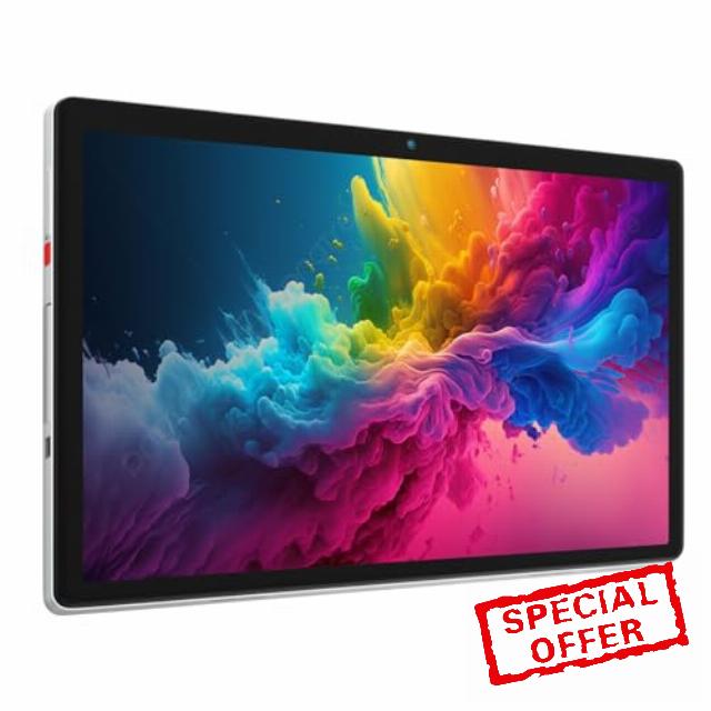 MUISOO Tablet 10 Inch Android Tablets 6GB RAM + 64GB ROM Quad-Core 5000mAh 1280 x 800 HD Touch Screen 5MP + 8MP HD Camera Bluetooth 5.2 Tablet PC (Silver)