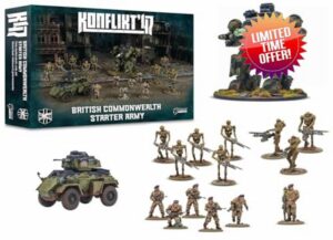 Warlord Games British Commonwealth Starter Army for Konflikt 47 Highly Detailed 28mm Scale Miniatures