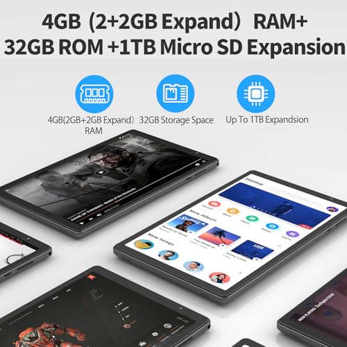 Tablet PC Android 14 with 4GB(2+2GB Expand) RAM 32GB ROM