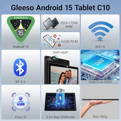 Android Tablet 20GB+64GB+1TB TF