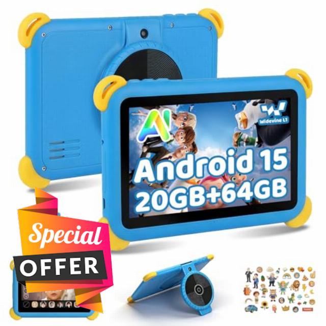 Kids Tablet 7 inch Android 15 Tablet for Kids