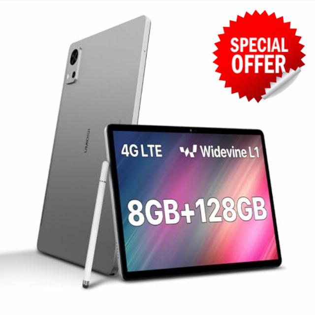 UMIDIGI G5 Tab 10.1 Inch Android Tablet with SIM Card Slot & Pen – 8GB RAM+128GB ROM/1TB Expandable