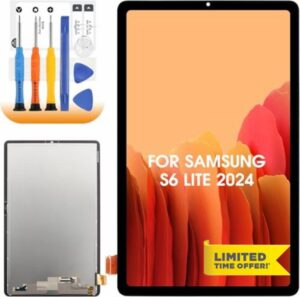 Screen Replacement for Samsung Tab S6 Lite 2024 LCD Display for Galaxy Tab S6 Lite 2024 SM-P620 SM-P625 10.4 inch LCD Screen Digitizer Touchscreen Glass Panel Full Assembly with Repair Tools