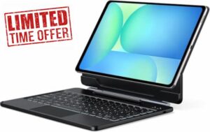 ORDA Keyboard Case for Samsung Galaxy Tab S10 FE Plus 13.1" Case with Keyboard Lightweight Magnetic Floating Cantilever Stand Precise Multi-Touch Trackpad Backlight S Pen Holder AI Keys