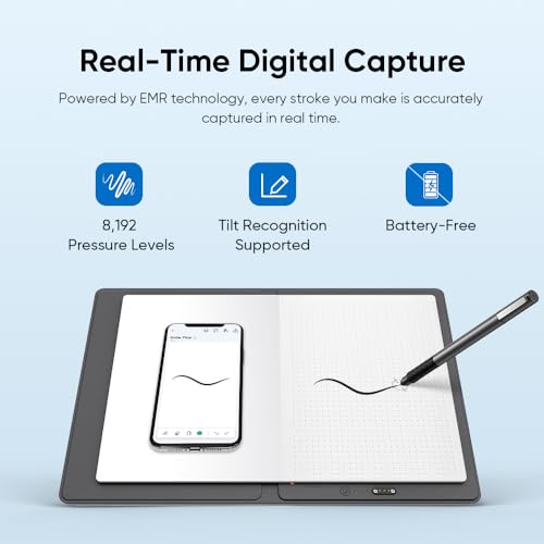 A5 Paper Notebook with Battery-Free Stylus