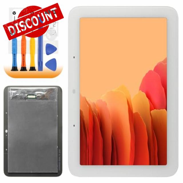 AGCUT Screen Replacement for Google Home Nest Hub 2nd LCD Display for Home Nest Hub 2nd LCD Screen Replacement Touch Screen Front Glass & Repair Parts(White，Without Frame)