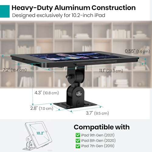 360° Rotating Retail POS Display Stand for 10.2-Inch iPad 9th 8th 7th Generation