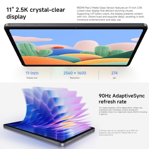 4 + 128 GB Solid 9000 mAh (Type) Battery Matte Glass 11 Inch 2.5 K Crystal Clear Display