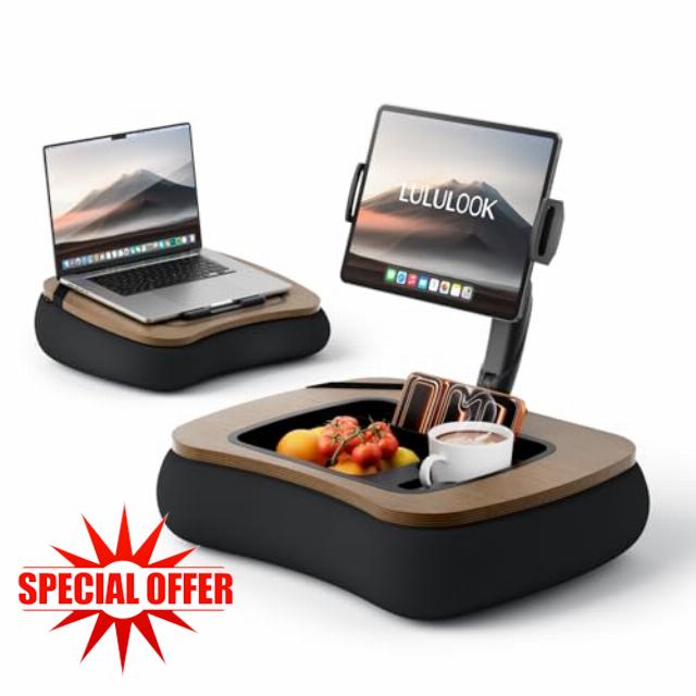 LULULOOK Tablet Pillow Stand & Lap desk Lap tray with Beanbag Adjustable Arm is a 360°Adjustable kindle Pillow Stand used for Hands Free