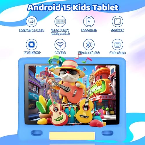 Android 15 Tablet for Kids Ages 3-12 Years