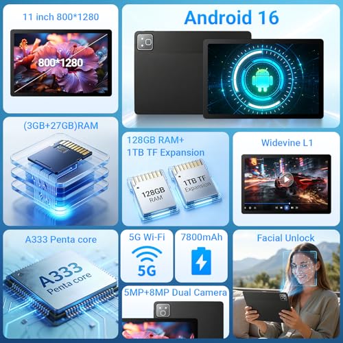 11 inch Tablet with Keyboard Mouse Pen Case