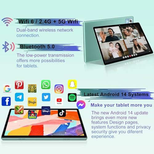 (1TB TF) tablet with keyboard and mouse —(Green)